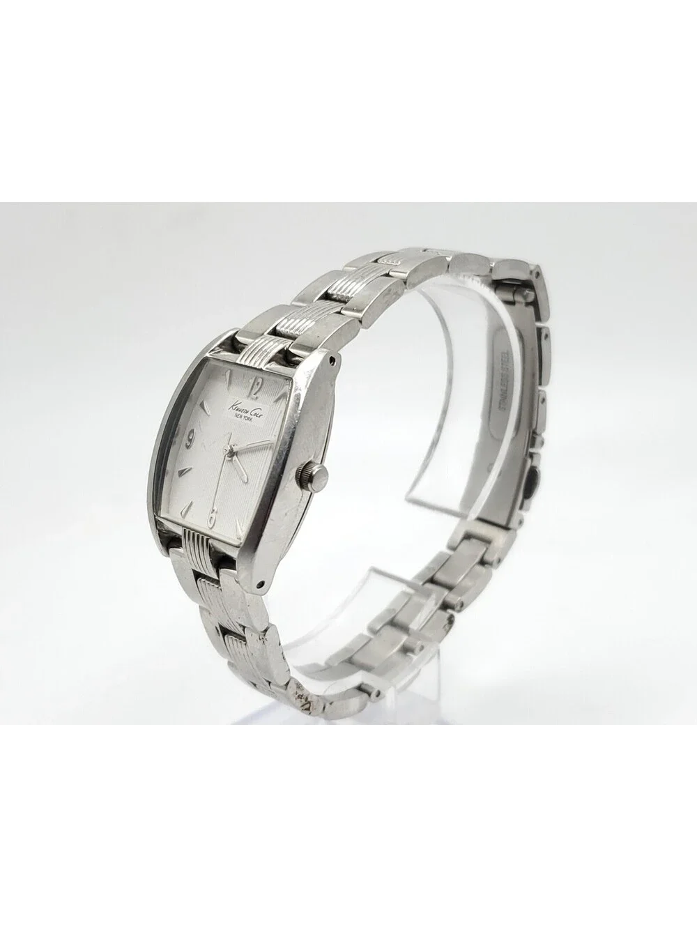 Kenneth Cole Quartz Womens Watch New Battery Silver Tone 22mm